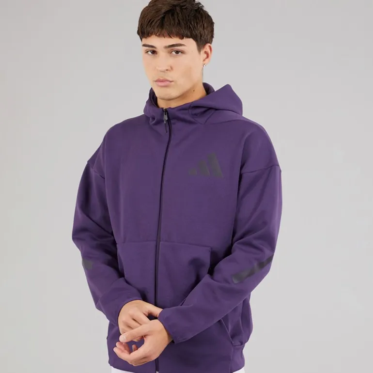 adidas Herren Z.N.E Full Zip Hoodie Aurora Plum