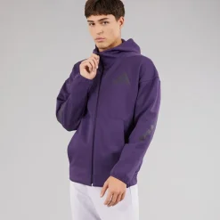 adidas Herren Z.N.E Full Zip Hoodie Aurora Plum