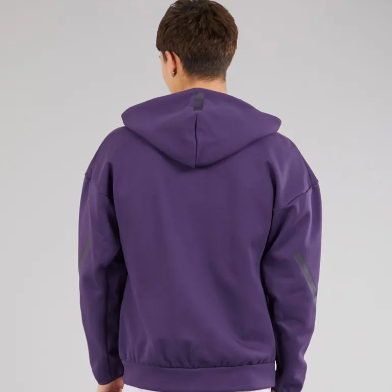 adidas Herren Z.N.E Full Zip Hoodie Aurora Plum