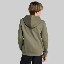 adidas Junge Kapuzenpullover mit Tarnmuster-Grafik Olive Strata