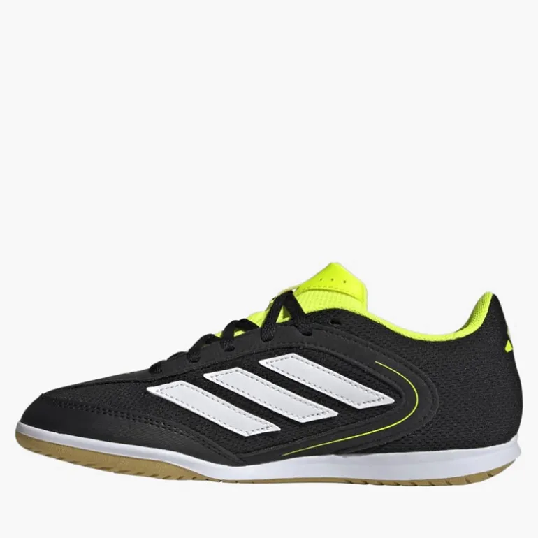 adidas Junior Copa Court League IN Indoor Fussball Schuhe Core Black/Cloud White/Lucid Lemon
