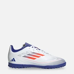 adidas Junior F50 Club TF Astro Fußballschuhe Cloud White/Solar Red/Lucid Blue