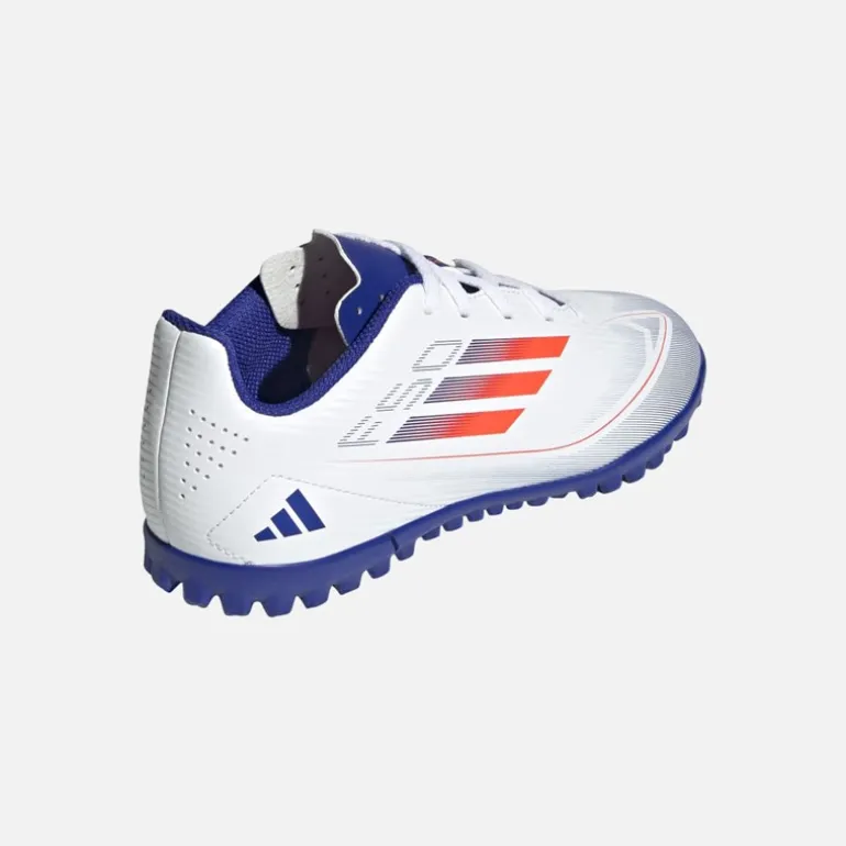 adidas Junior F50 Club TF Astro Fußballschuhe Cloud White/Solar Red/Lucid Blue