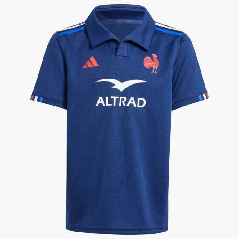 adidas Junior FFR Frankreich Rugby 24/25 Heim Trikot Dark Blue