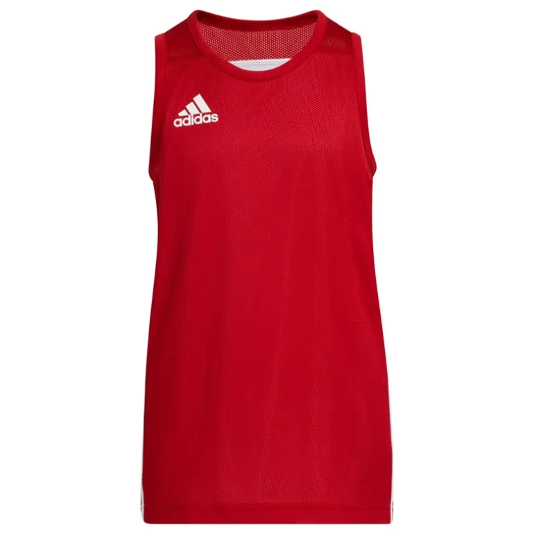 adidas Junior 3G Speed Wendbare Basketballtrikot Power Red/Weiß