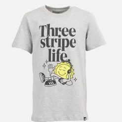 adidas Junior Junge Positivität Tisch T Shirt Medium Grey Heather