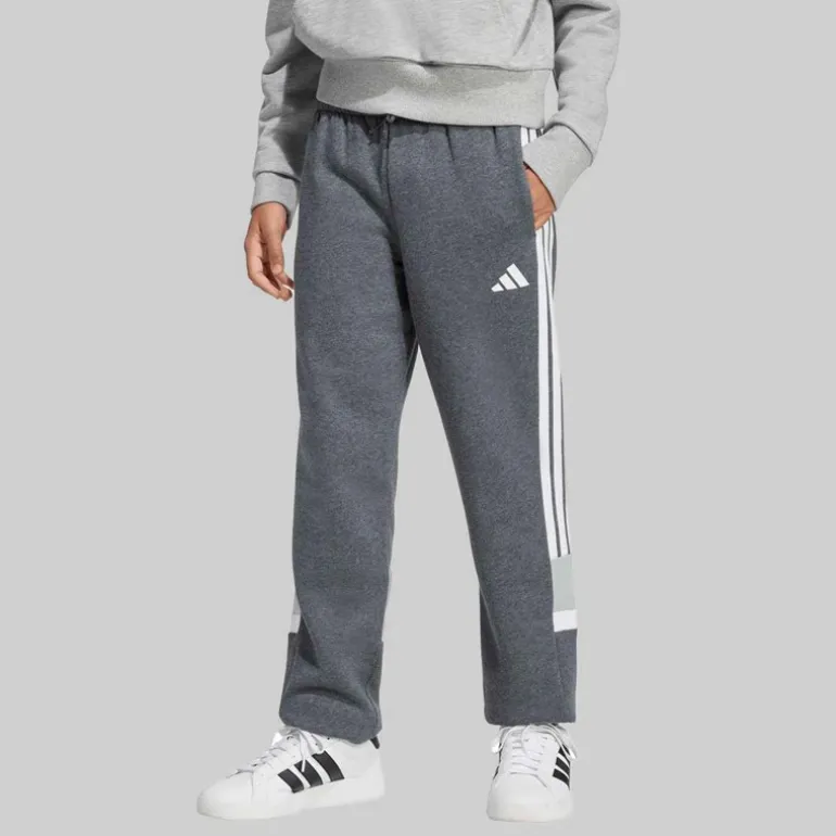 adidas Junior Junge Saisonale Essentials Tiberio 3 Streifen Jogginghosen Drak Grey/Weiß/Wonder Sage