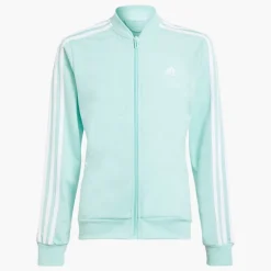 adidas Junior Mädchen Essentials 3 Streifen Trainingsanzug Semi Flash Aqua/Weiß
