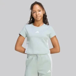 adidas Junior Mädchen Essentials T Shirt Wonder Sage/Weiß