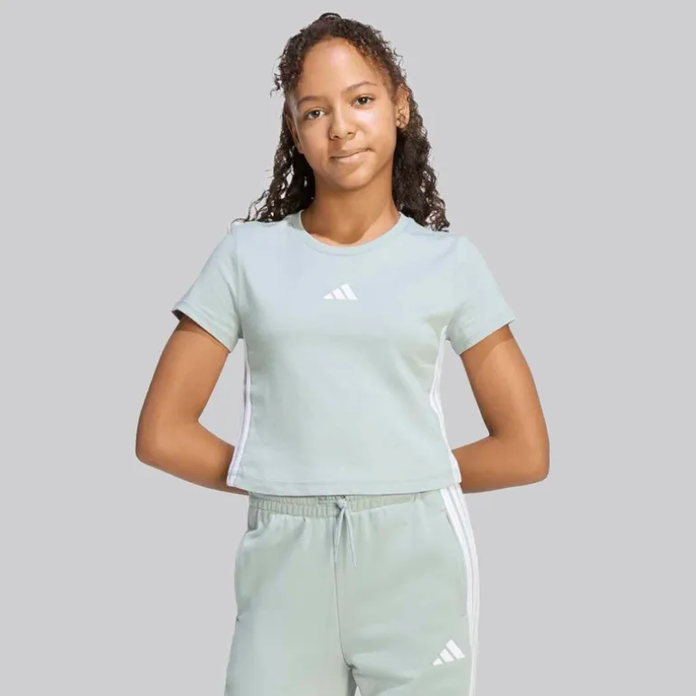 adidas Junior Mädchen Essentials T Shirt Wonder Sage/Weiß