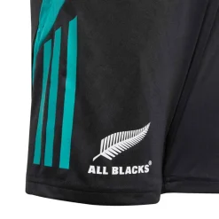 adidas Junior NZR Neuseeland All Blacks Fitness Shorts All Black/Pure Teal