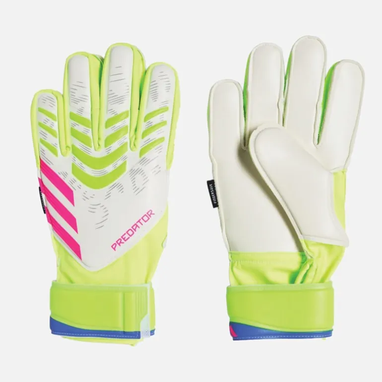 adidas Junior Predator Match Finger Save Torwarthandschuhe Lucid Lemon/Weiss/Lucid Pink