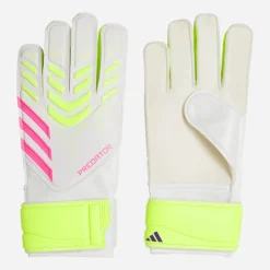adidas Junior Predator Trainings Torwarthandschuhe Weiß/Lucid Lemon/Lucid Pink