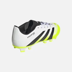 adidas Kinder Predator Club FG/MG Kunstrasen/Naturboden Fussballschuhe Cloud White/Core Black/Lucid Lemon