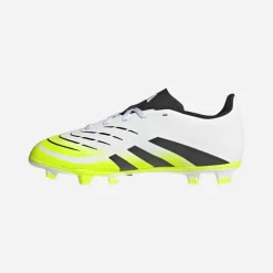 adidas Kinder Predator Club FG/MG Kunstrasen/Naturboden Fussballschuhe Cloud White/Core Black/Lucid Lemon