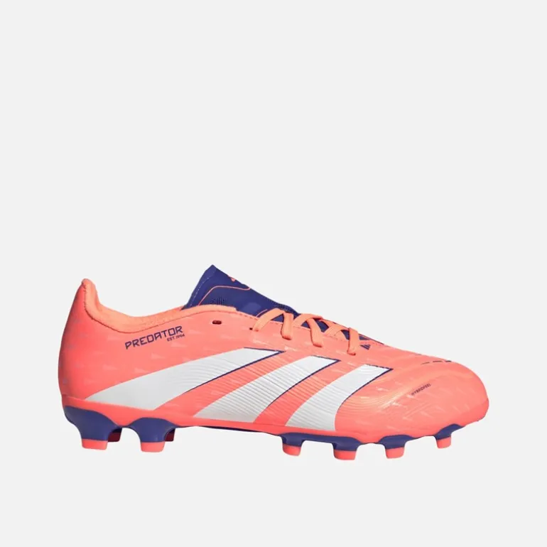 adidas Kinder Predator League MG Multi Ground Fußballschuhe Signal Coral/Cloud White/Beam Orange