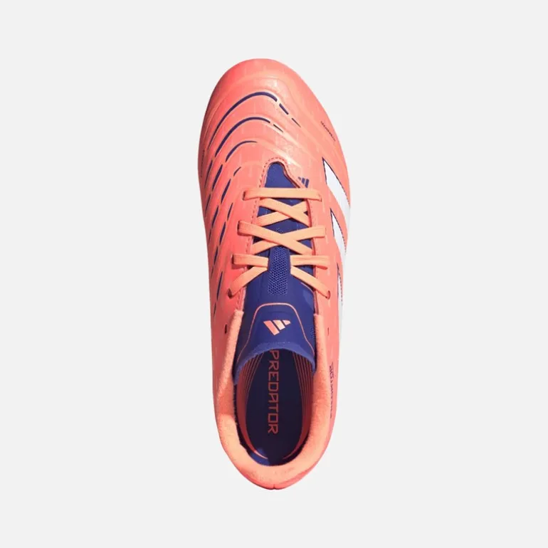 adidas Kinder Predator League MG Multi Ground Fußballschuhe Signal Coral/Cloud White/Beam Orange