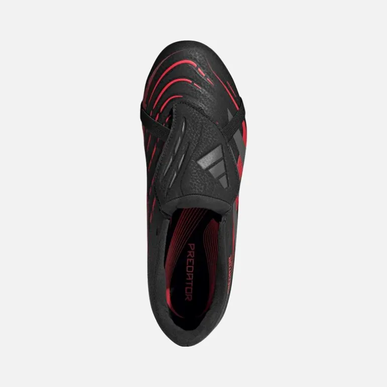 adidas Kinder Predator League Zunge SG Weicher Boden Fußballschuhe Core Black/Grey Four/Lucid Red
