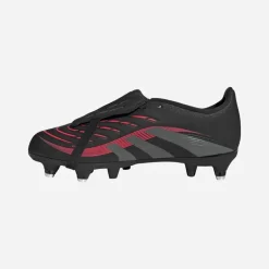 adidas Kinder Predator League Zunge SG Weicher Boden Fußballschuhe Core Black/Grey Four/Lucid Red