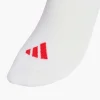 adidas Logo Gestreift Drei Pack Crew Socken Weiß/Weiss/Powder Plum