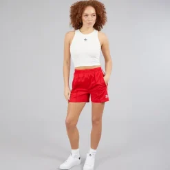 adidas Originals Damen Adicolor Firebird Shorts Better Scarlet/Weiß