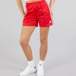 adidas Originals Damen Adicolor Firebird Shorts Better Scarlet/Weiß