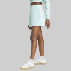 adidas Originals Damen Adicolor 3 Streifen Minirock Semi Flash Aqua