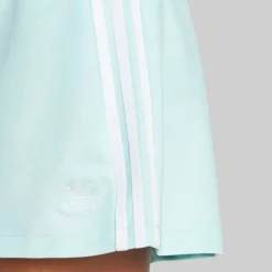 adidas Originals Damen Adicolor 3 Streifen Minirock Semi Flash Aqua