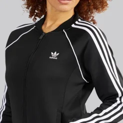 adidas Originals Damen Adicolor Classics Superstar durchgehender Reißverschluss Trainingsjacke Schwarz