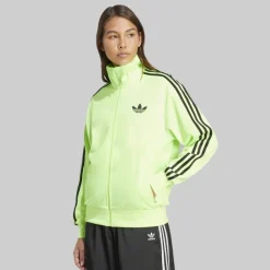 adidas Originals Damen Adicolor Classic Firebird Locker geschnittene Trainingsjacke Signal Green/Schwarz