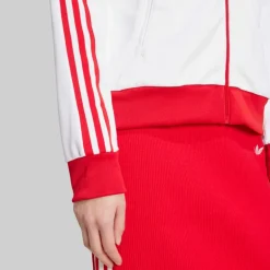 adidas Originals Damen Adicolor Classics Heritage Trainingsjacke Weiß/Better Scarlet