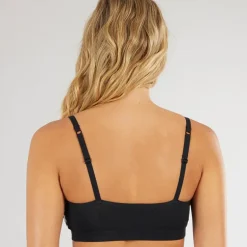 adidas Originals Damen Adicolor Comfort Flex Baumwoll Bralette Schwarz