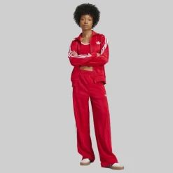 adidas Originals Damen Adicolor Classic Firebird Locker geschnittene Trainingshose Better Scarlet/Weiß