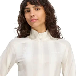 adidas Originals Damen Grafik Fußball 1/2 Reißverschluss Oberteil Off White