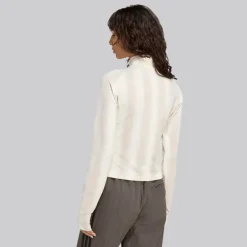 adidas Originals Damen Grafik Fußball 1/2 Reißverschluss Oberteil Off White