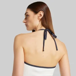 adidas Originals Damen Handtuch Neckholder Oberteil Cloud White