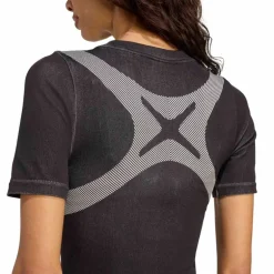 adidas Originals Damen Nahtlos Techfit Baby T Shirt Schwarz/Weiß