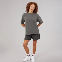 adidas Originals Damen Wasch Vintage Oversized T-Shirt Utility Black