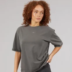 adidas Originals Damen Wasch Vintage Oversized T-Shirt Utility Black