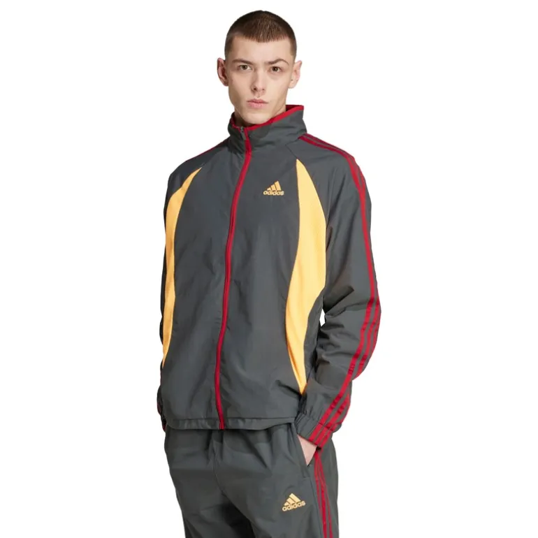 adidas Originals Herren Climacool Trainingsjacke Grey Six/Flash Orange/Team Victory Red