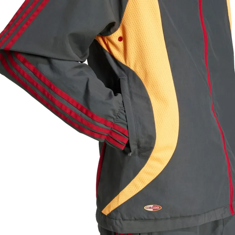 adidas Originals Herren Climacool Trainingsjacke Grey Six/Flash Orange/Team Victory Red