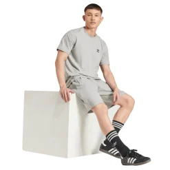 adidas Originals Herren Essentials Trefoil Shorts Medium Grey Heather