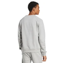 adidas Originals Herren Trefoil Essentials Französisch Frottee Sweatshirt Medium Grey Heather