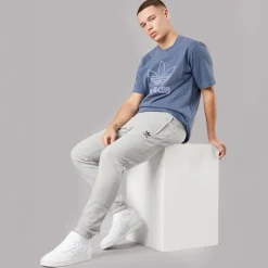adidas Originals Herren Trefoil Essentials Französische Frottee Jogginghosen Medium Grey Heather
