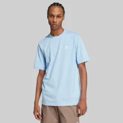 adidas Originals Herren Trefoil Essentials T Shirt Clear Sky