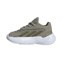 adidas Originals Kleinkind Ozelia Elastische Schnürsenkel Turnschuhe Silver Pebble/Focus Olive/Cloud White