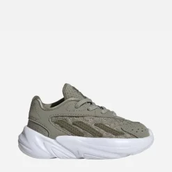 adidas Originals Kleinkind Ozelia Elastische Schnürsenkel Turnschuhe Silver Pebble/Focus Olive/Cloud White