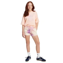 adidas Originals Mädchen Junior Shorts mit Allover Print Semi Pink Spark/Multicolor