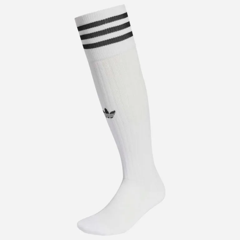adidas Originals 3 Streifen Fußball Kniestrümpfe Weiß/Schwarz