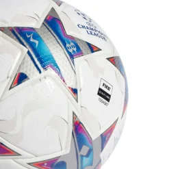 adidas UEFA Champions League 23/24 Offizieller Pro Spiel Fußball (FIFA Quality Pro Zertifiziert) Weiß/Silver Metallic/Bright Cyan/Royal Blue